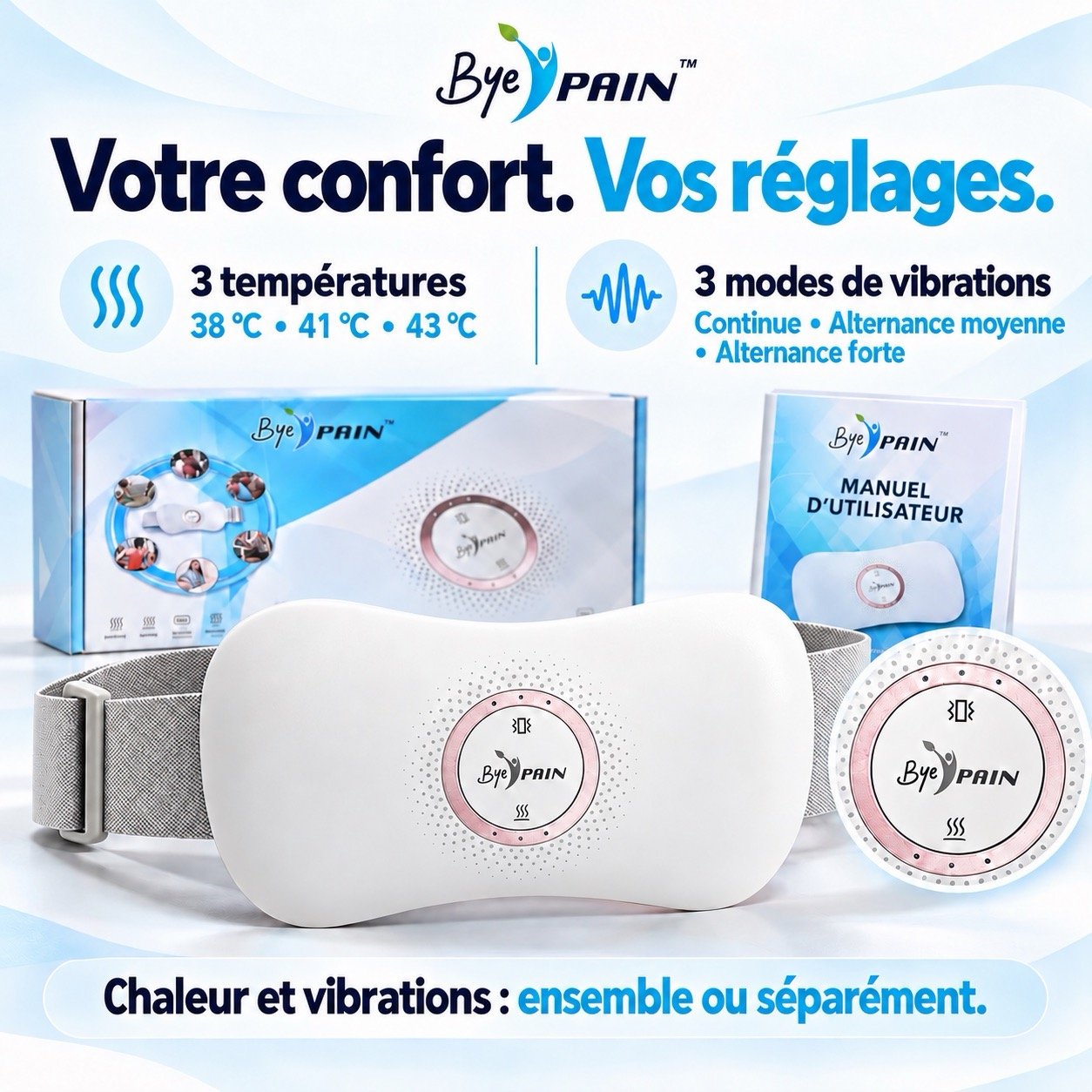 ceinture menstruelle chauffante – pour règles douloureuses