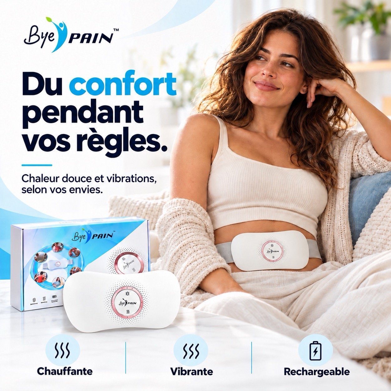 ceinture menstruelle chauffante – pour règles douloureuses