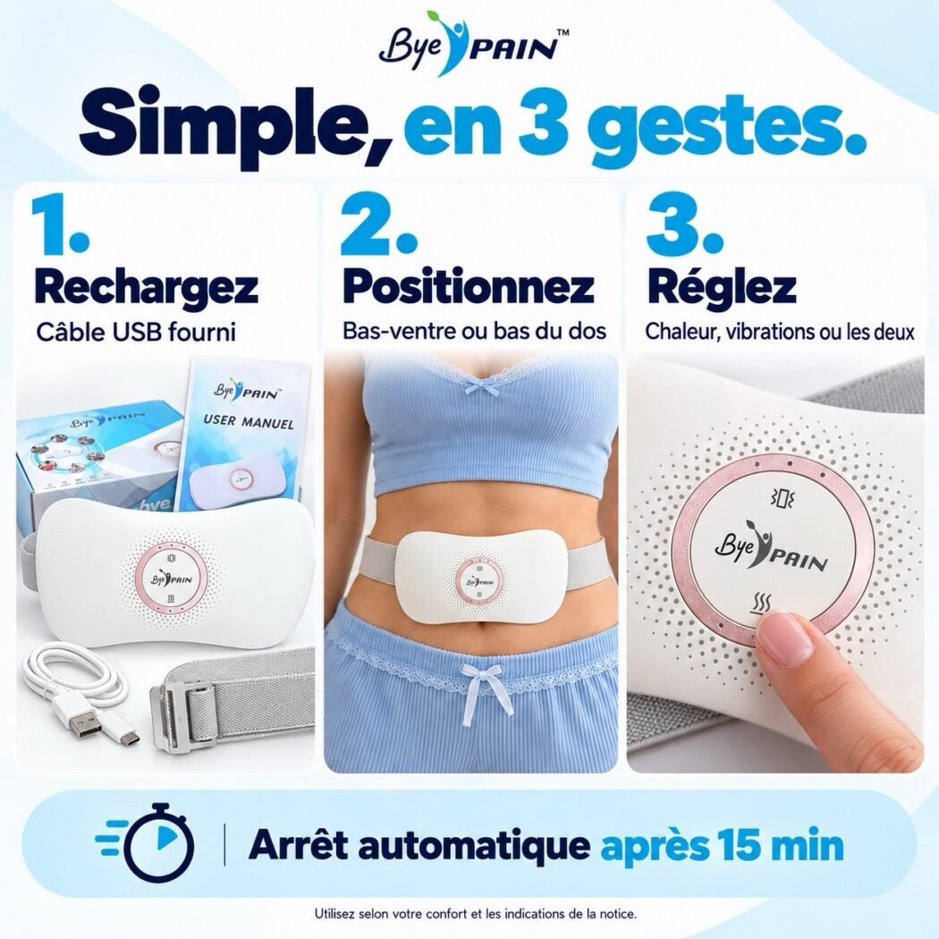 ceinture menstruelle chauffante – pour règles douloureuses