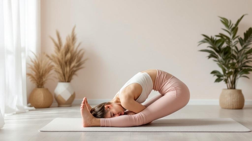 Femme pratiquant le yoga et la méditation pour soulager les douleurs menstruelles